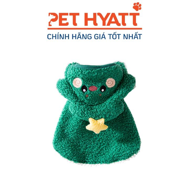 Áo Choàng Giáng Sinh Hình Cây Thông Cho Thú Cưng