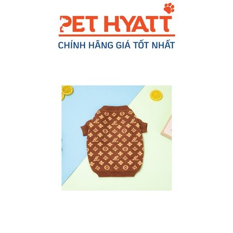  Áo Len LV Nâu Cho Thú Cưng 