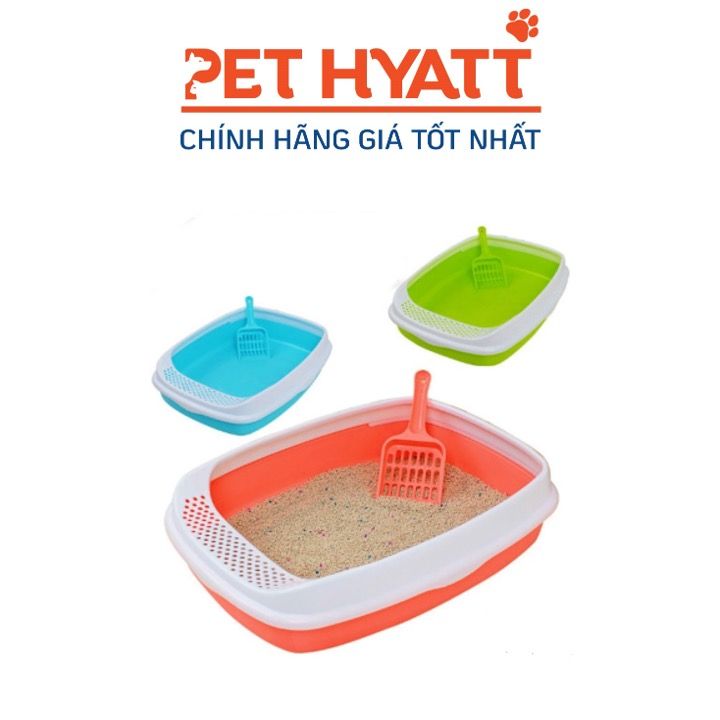 Khay Vệ Sinh Hình Chữ Nhật Đa Sắc Cho Mèo