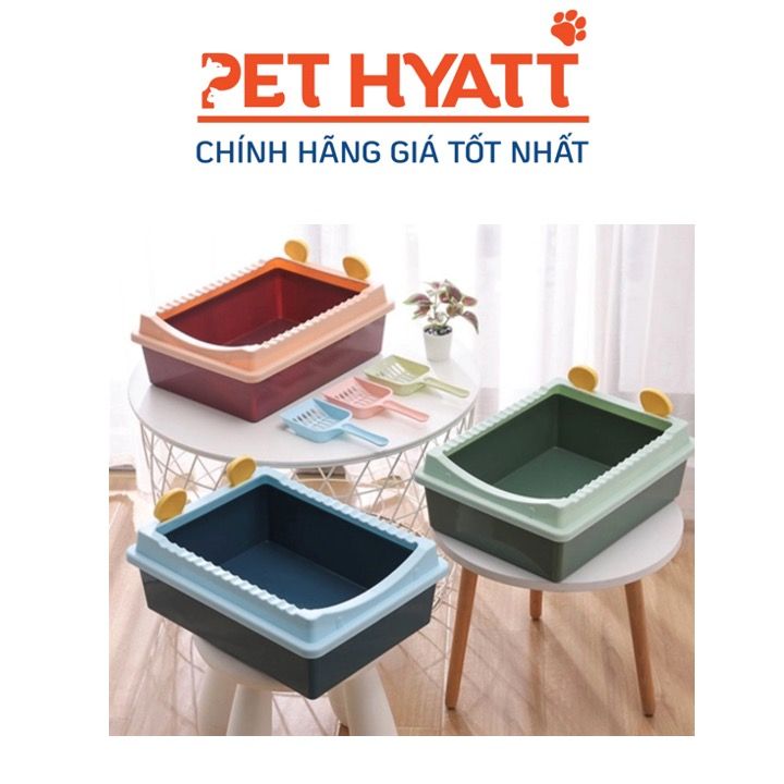 Khay Vệ Sinh Vuông Kiểu Mới Có Tai Mèo