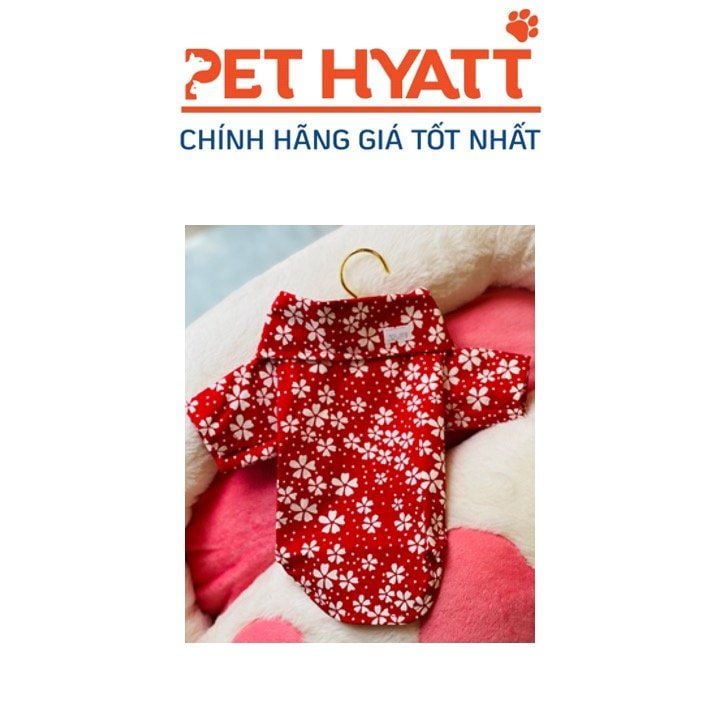 Áo Somi Hoa Đỏ Cho Thú Cưng