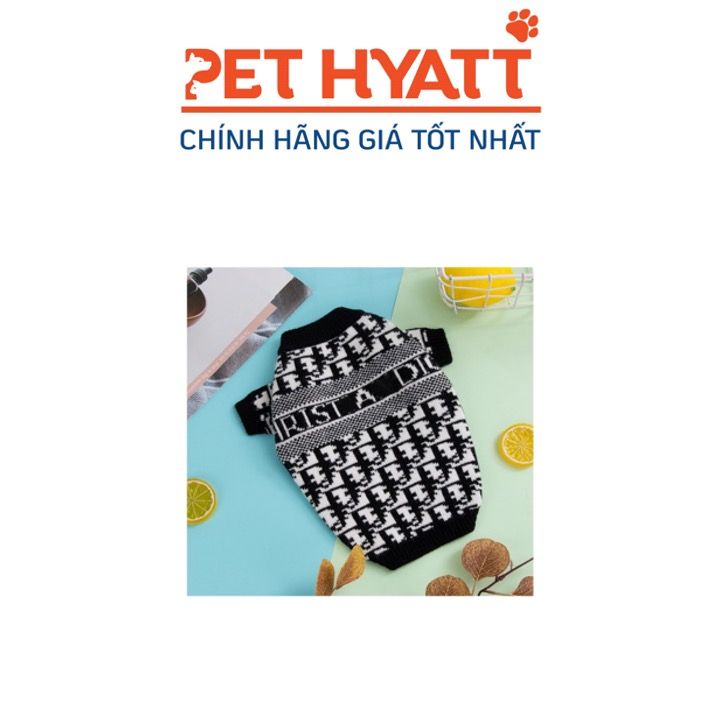 Áo Len Dior Đen Cho Thú Cưng