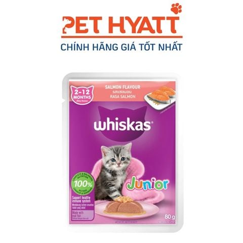 Pate Cho Mèo Con Vị Cá Hồi WHISKAS Junior Salmon 