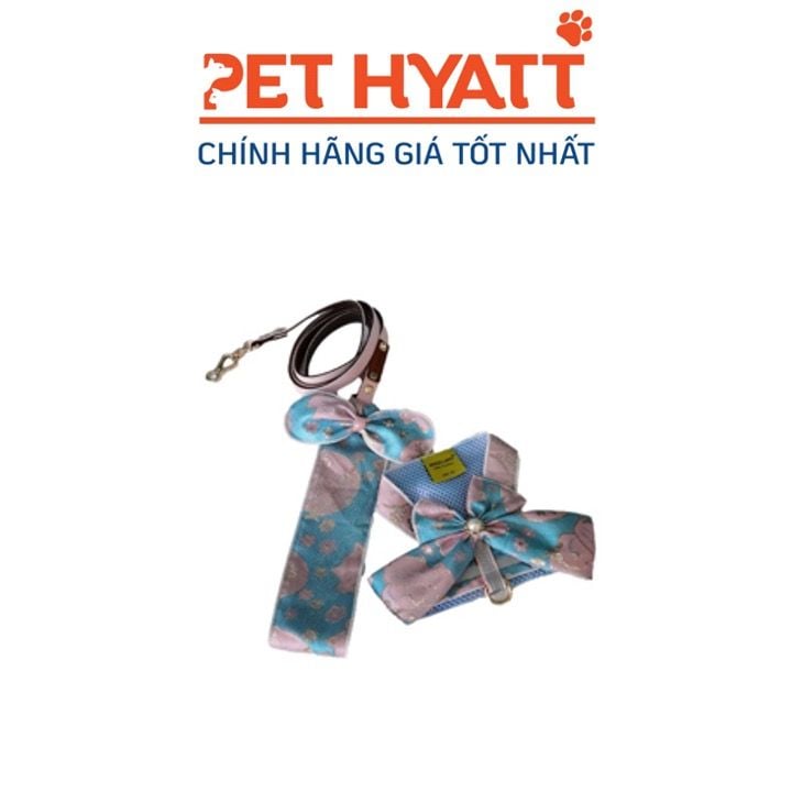 Áo Yếm Gấm Kèm Dây Dẫn Cho Thú Cưng