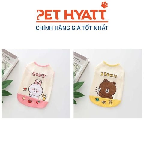  Áo Thun Line Frineds Gấu Brown & thỏ Cony Cho Thú Cưng 