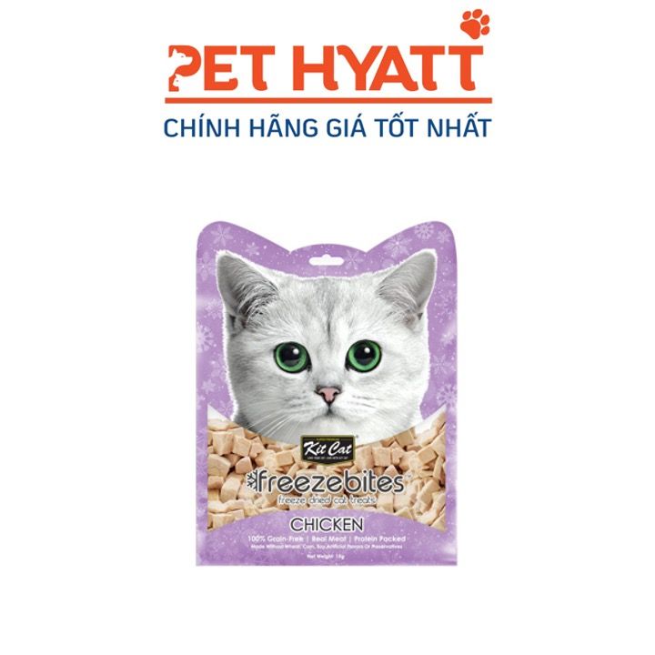 Thức Ăn Dinh Dưỡng Thịt Đông Khô Cho Mèo Vị Thịt Gà KITCAT Kitcat FreezeBites Chicken