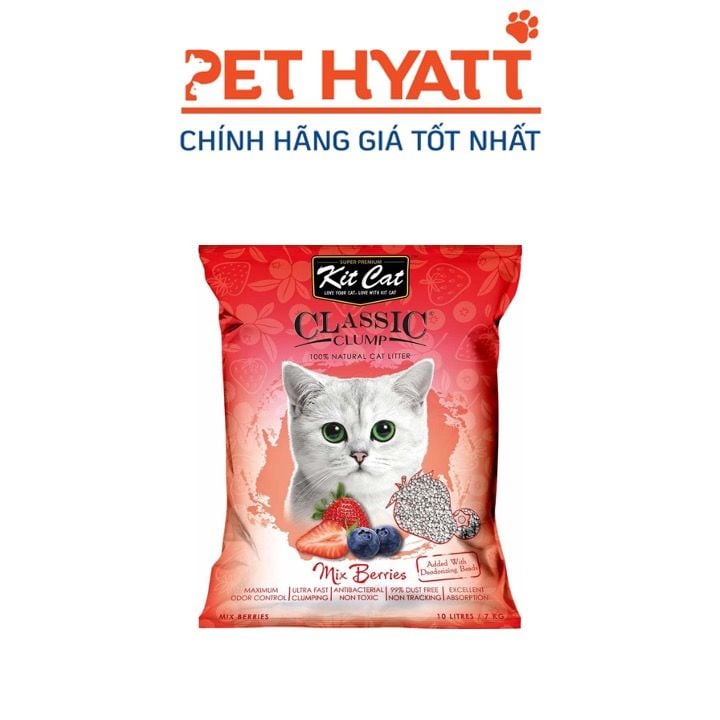 Cát Đất Sét Dâu Đỏ KITCAT Kitcat Classic Clump Mix Berries