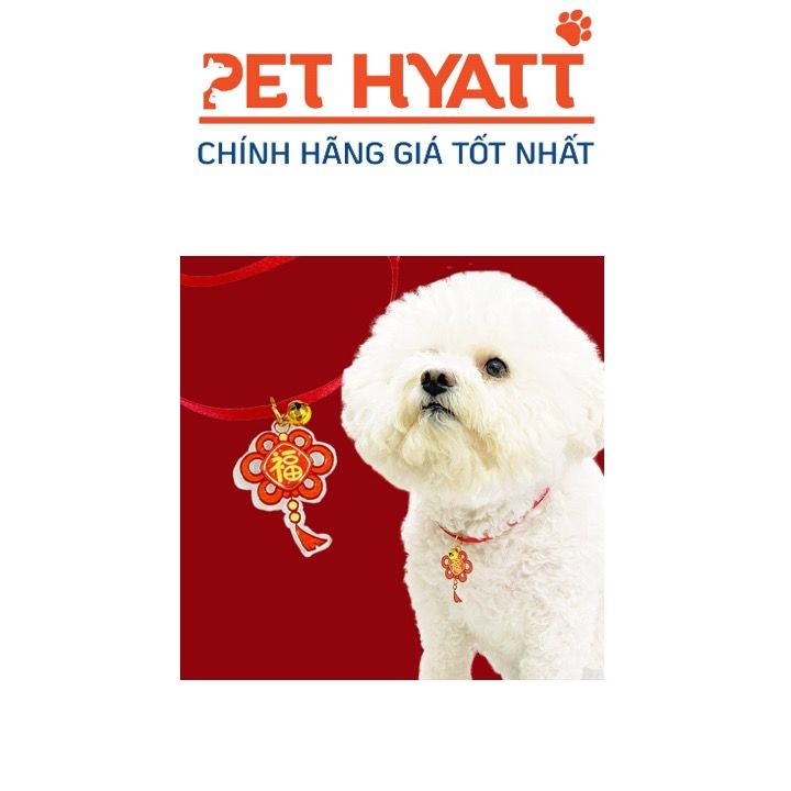 Vòng Cổ Đỏ Tết Tag Chữ TQ Cho Thú Cưng (S-M)