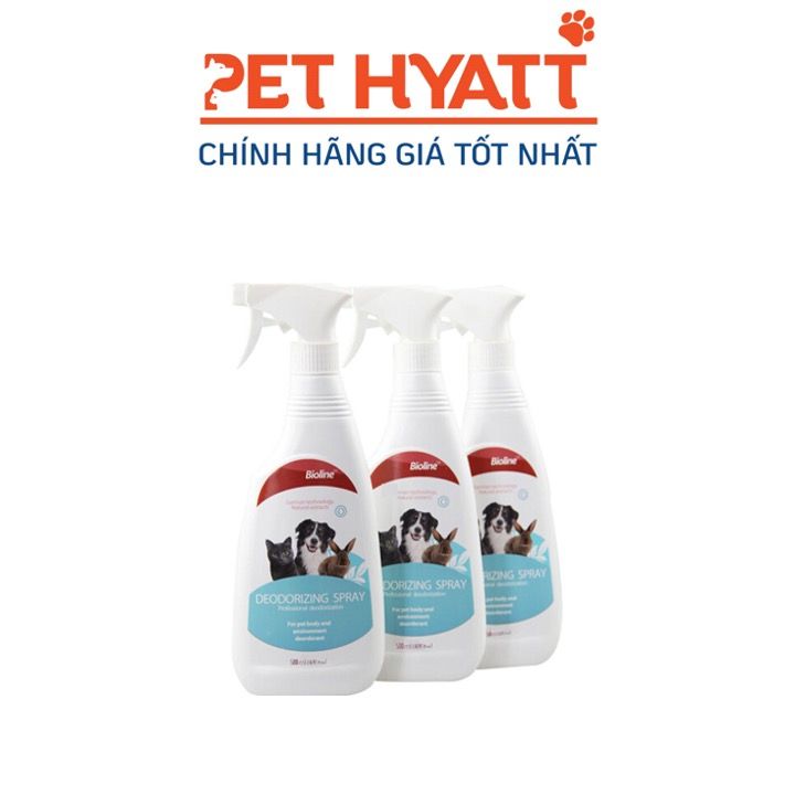 Xịt Khử Mùi & Khử Khuẩn Chó Mèo BIOLINE
