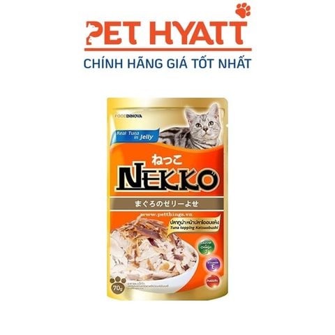  Pate Cho Mèo Vị Cá Ngừ Phủ Katsoubushi NEKKO REAL TUNA Tuna Topping Katsoubushi 
