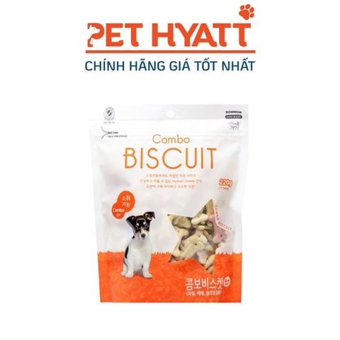  Bánh Bích Quy Hỗn Hợp Cho Chó BOWWOW Combo Biscuit 