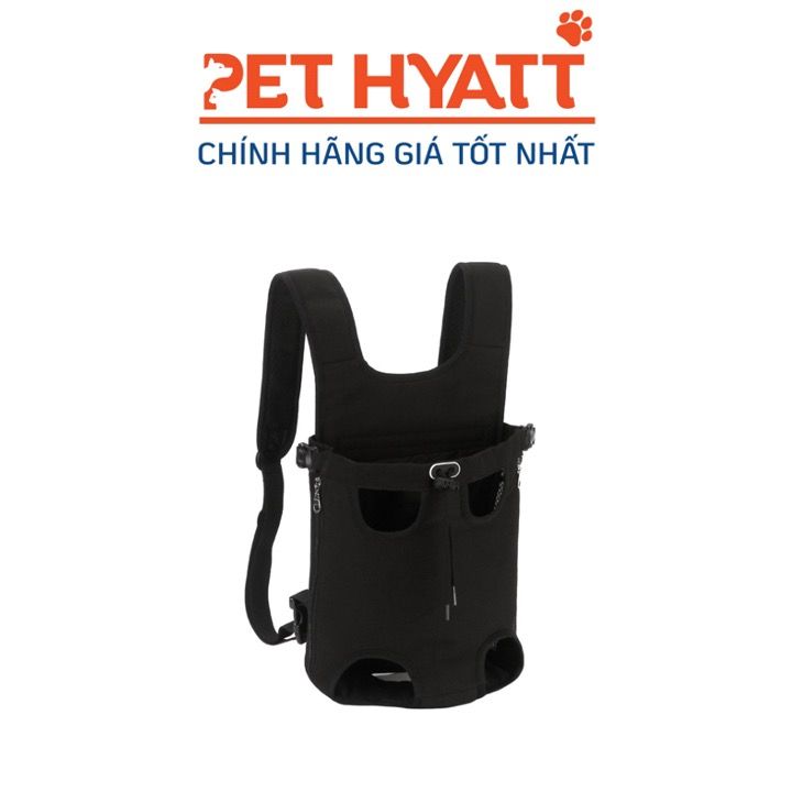 Địu Vận Chuyển Thú Cưng Dây Rút Trước Ngực Màu Đen Trơn
