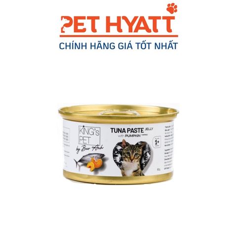  Pate Cho Mèo Vị Cá Ngừ & Bí Đỏ KING'S PET Tuna Paste Jelly With Pumpkin Topping 