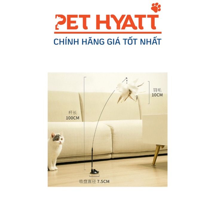 Cần Câu Dành Cho Mèo Có Đế Trụ Dán