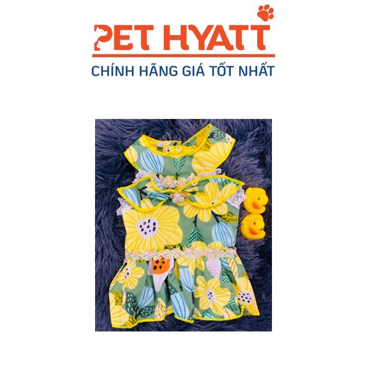 Váy Hoa Xanh Mùa Hè Cho Thú Cưng