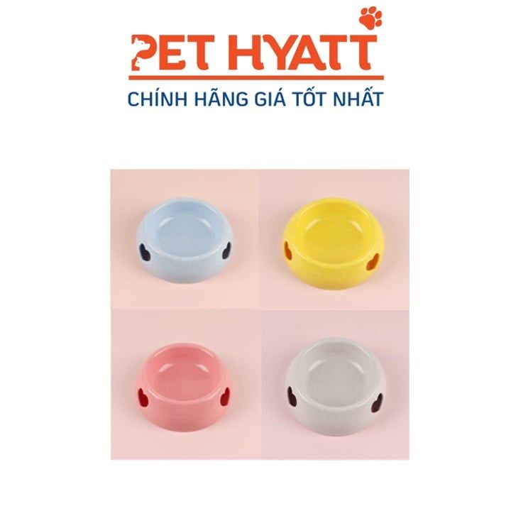 Bát Ăn Nhựa Tre Khắc Hình Trái Tim Cho Thú Cưng