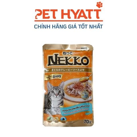  Pate Cho Mèo Vị Cá Ngừ Phủ Katsoubushi NEKKO REAL TUNA Tuna Topping Katsoubushi in Gravy 