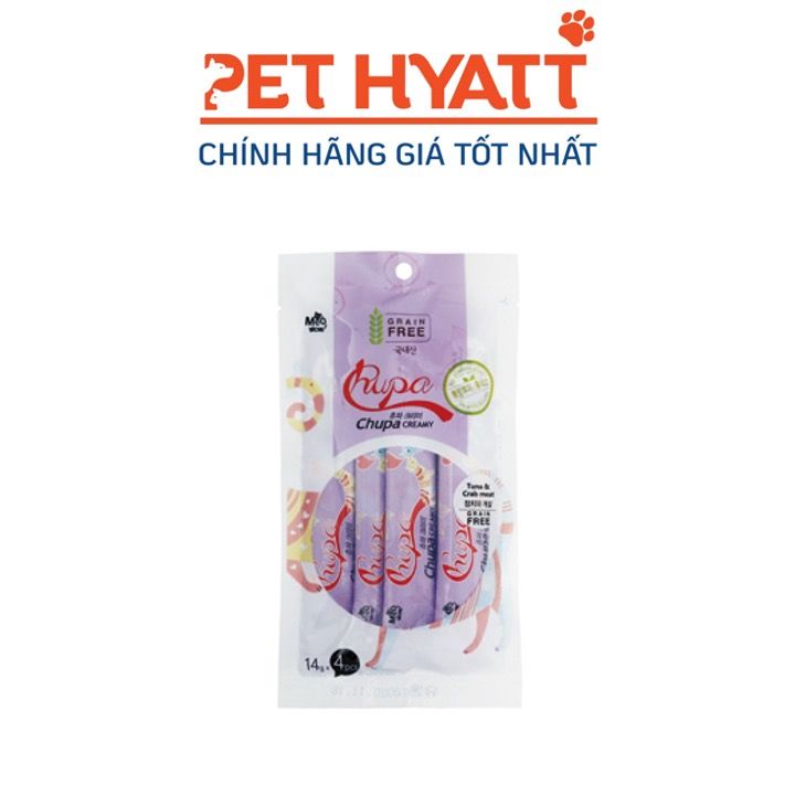 Sốt Dinh Dưỡng Cho Mèo Vị Cá Ngừ & Cua MEOWOW Chupa Creamy Chicken Tuna & Crab