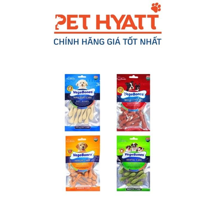 Bánh Thưởng Hình Xương Gặm Cho Chó VEGEBONES