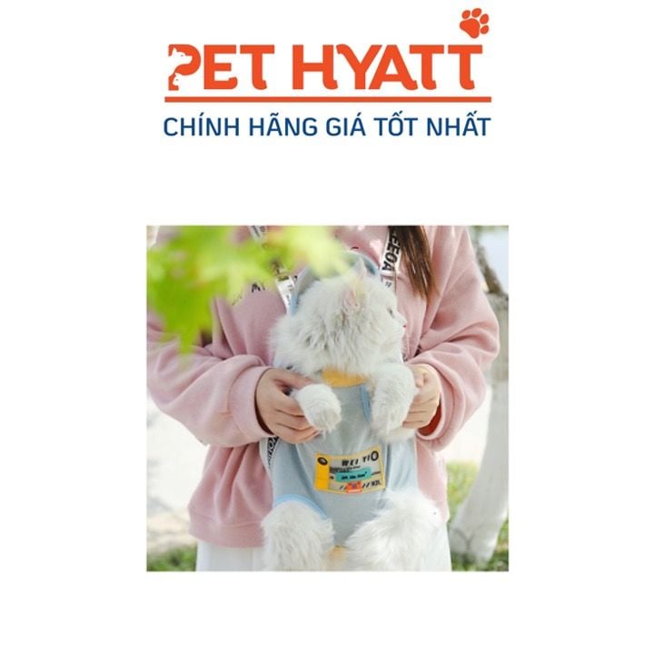 Địu Vận Chuyển Thú Cưng Hoạ Tiết Màu Xanh