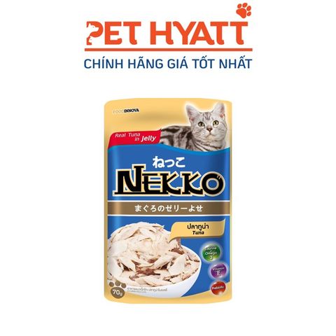  Pate Cho Mèo Vị Cá Ngừ Nấu Thạch NEKKO REAL TUNA  Tuna in Jelly 