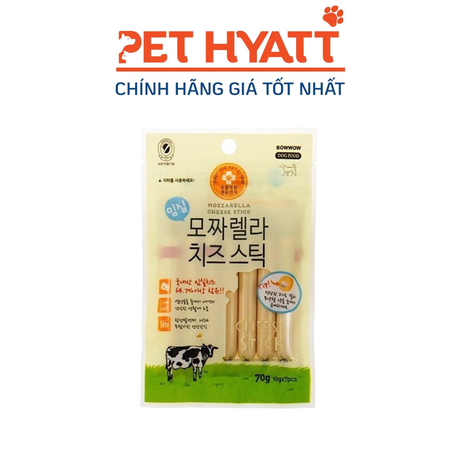 Xúc Xích Phô Mai Mozzarella Cho Chó BOWWOW