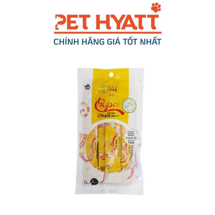 Sốt Dinh Dưỡng Cho Mèo Vị Ức Gà & Tôm MEOWOW Chupa Creamy Chicken Breast & Shrimp