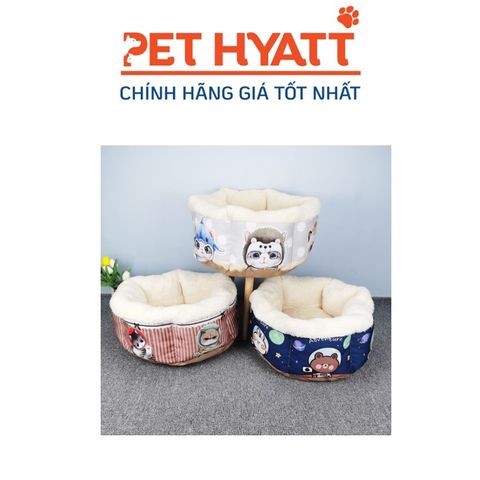  Nệm Hình Tròn Thành Cao Bằng Lông Cho Thú Cưng 