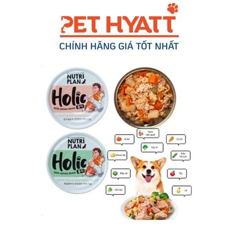  Pate Cho Chó NUTRI PLAN HOLIC Nhiều Vị 