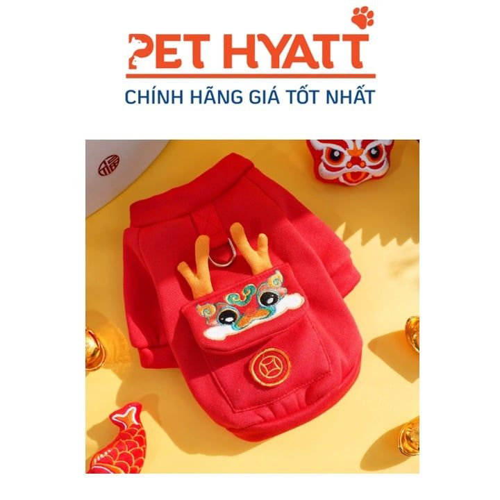 Áo Nỉ Tết Hình Rồng Cho Thú Cưng (XS-XXL không L)