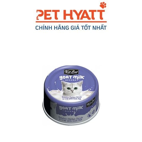  Pate Sữa Dê Cho Mèo Vị Gà Xé & Thịt Cua KITCAT Kitcat Gold Milk Gourmet Chicken & Crab 