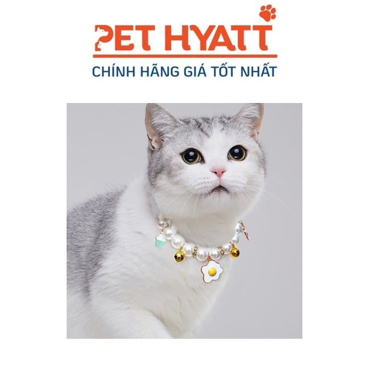 Vòng Cổ Ngọc Trai Kèm Charm Cho Thú Cưng
