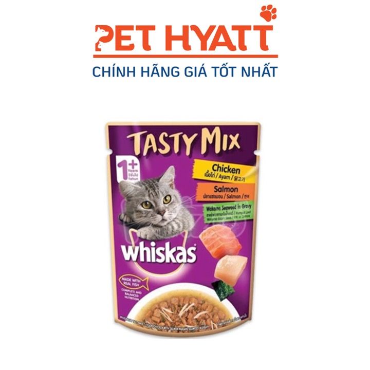 Pate Cho Mèo WHISKAS Tasty Mix Nhiều Vị