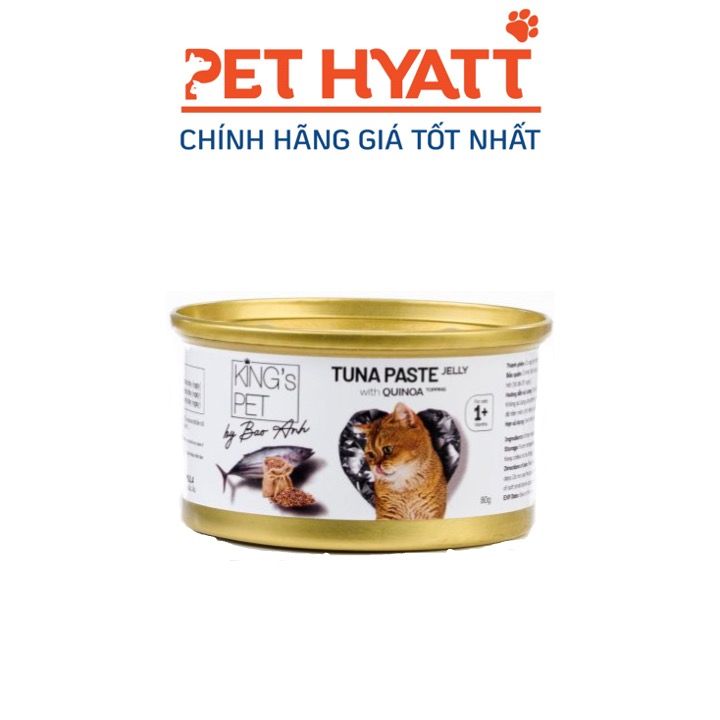 Pate Cho Mèo Vị Cá Ngừ & Hạt Quinoa KING'S PET Tuna Paste Jelly With Quinoa Topping