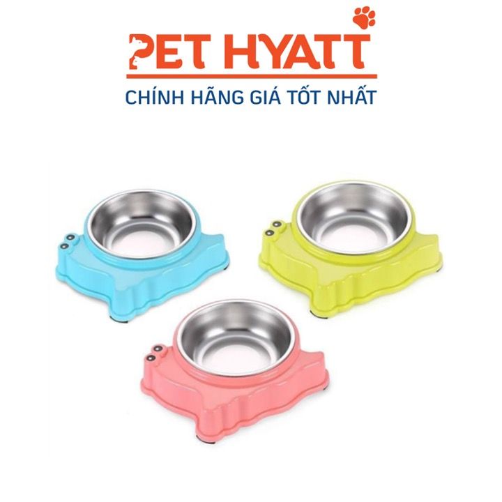 Bát Ăn Đơn Inox Hình Ốc Sên Cho Chó Mèo