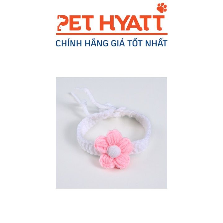 Vòng Cổ Len Choker 1 Bông Hoa Cho Thú Cưng