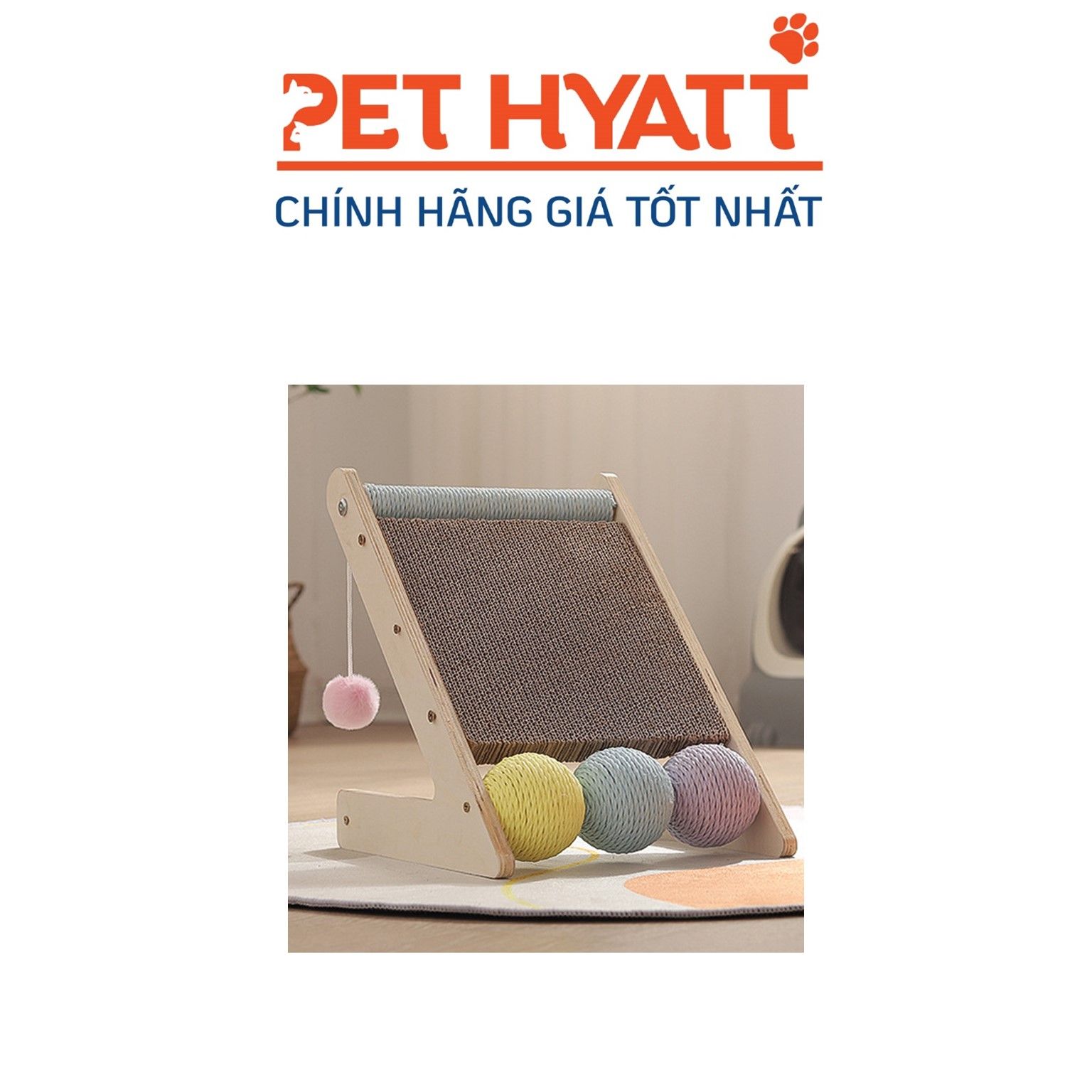 Bàn Cào Tam Giác 3 Trái Banh Cho Mèo