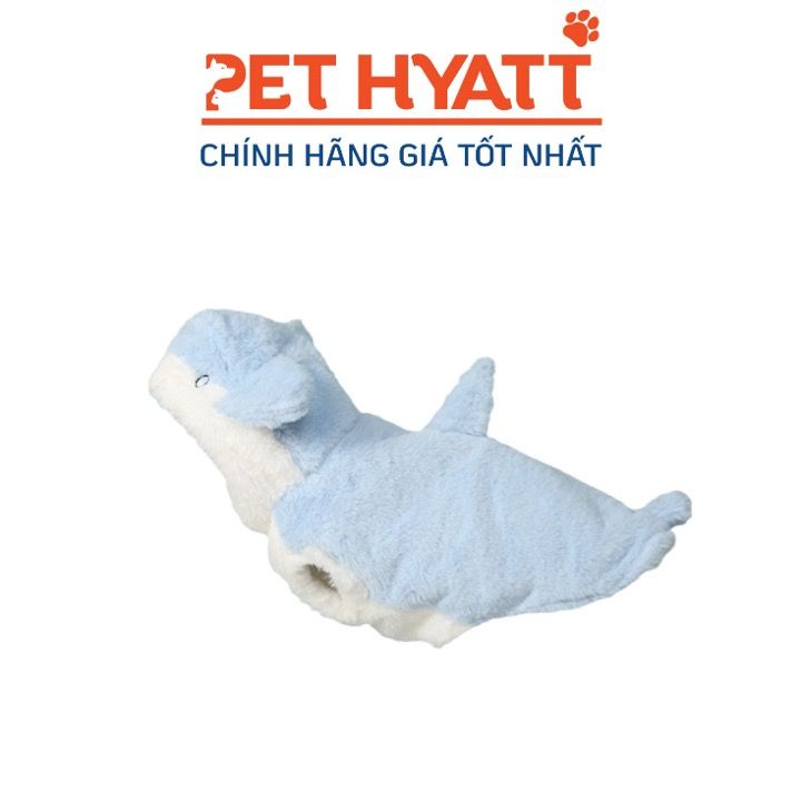 Áo Lông Có Nón Hình Cá Mập Xanh Cho Thú Cưng