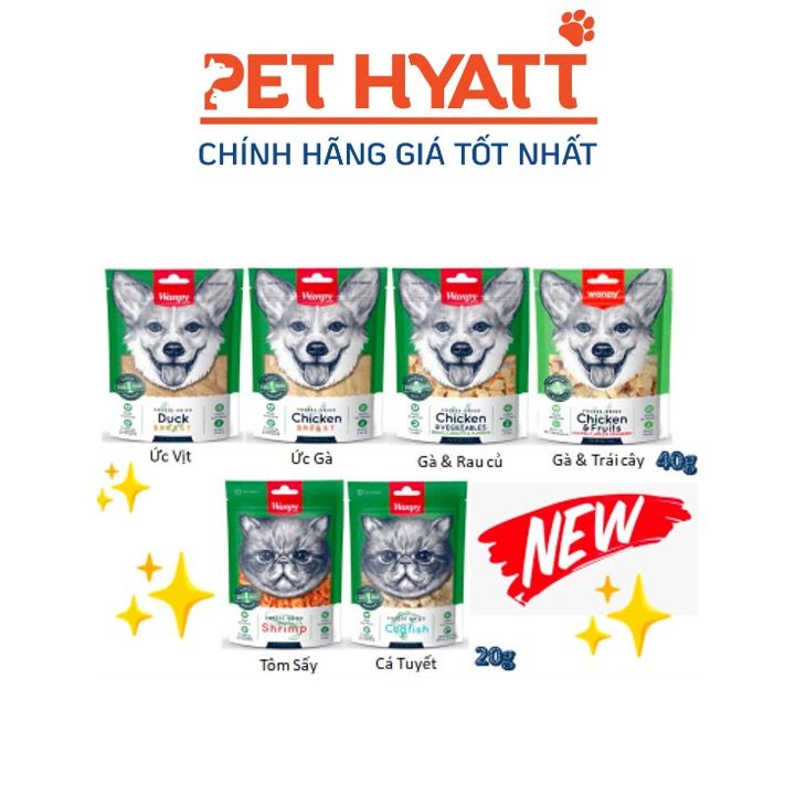 Bánh Thưởng Sấy Cho Mèo Wanpy Nhiều Loại