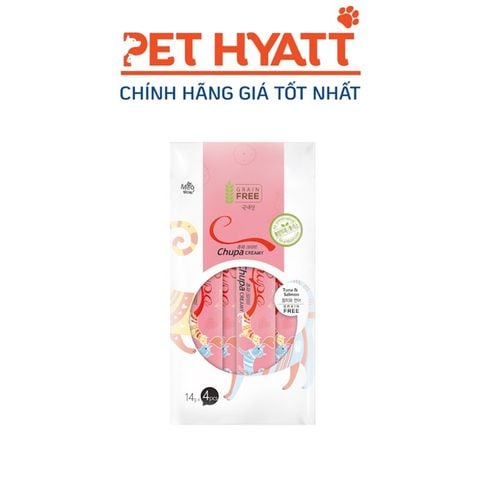  Sốt Dinh Dưỡng Cho Mèo Vị Cá Ngừ & Cá Hồi MEOWOW Chupa Creamy Tuna & Salmon 