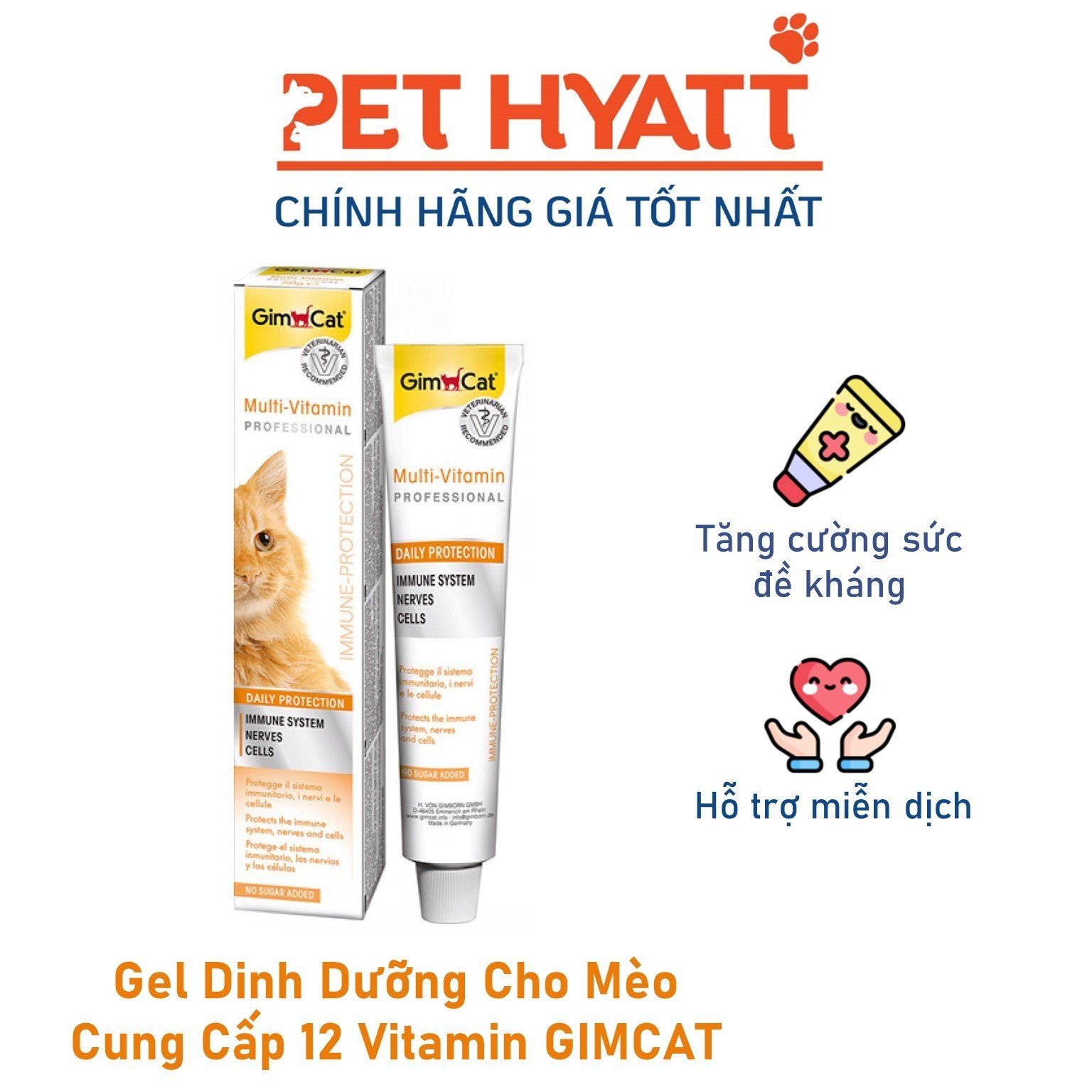 Gel Dinh Dưỡng Cho Mèo Cung Cấp 12 Vitamin GIMCAT Multi-Vitamin Paste