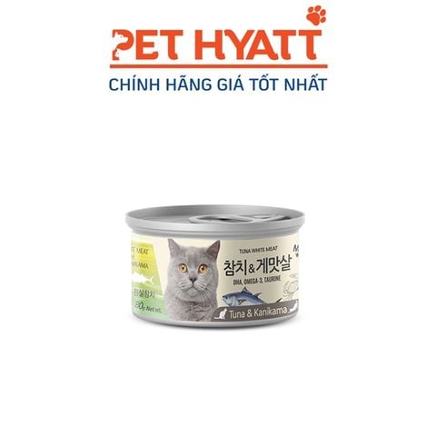  Pate Hộp Dành Cho Mèo Vị Cá Ngừ & Thanh Cua MEOWOW Tuna & Kanikama 