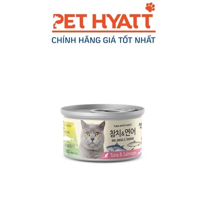 Pate Hộp Dành Cho Mèo Vị Cá Ngừ & Cá Hồi MEOWOW Tuna & Salmon