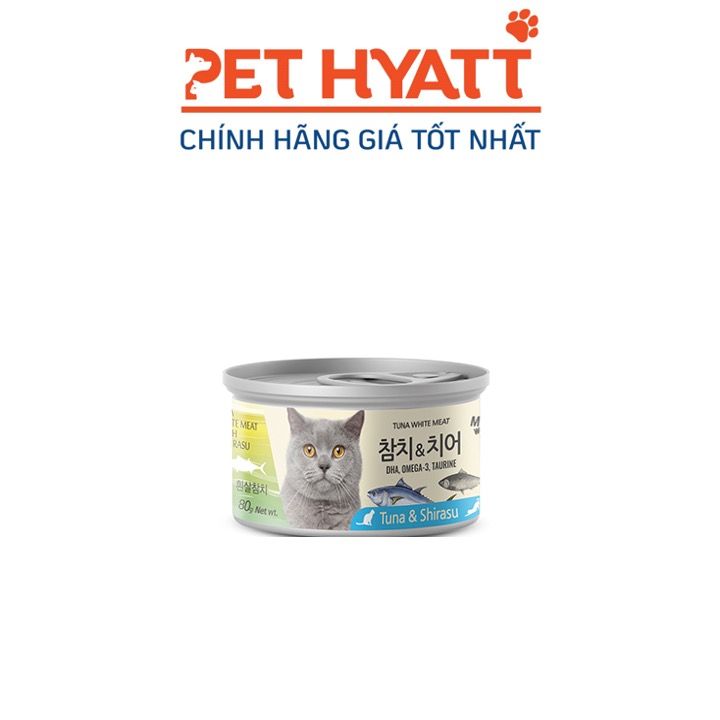 Pate Hộp Dành Cho Mèo Vị Cá Ngừ & Cá Cơm MEOWOW  Tuna & Shirasu