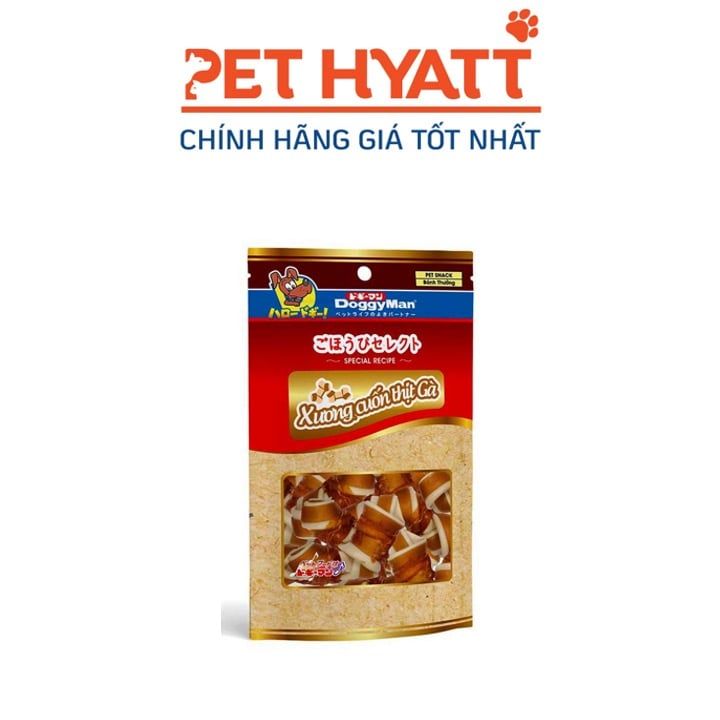 Bánh Thưởng Hình Xương Cuốn DOGGYMAN Vị Gà
