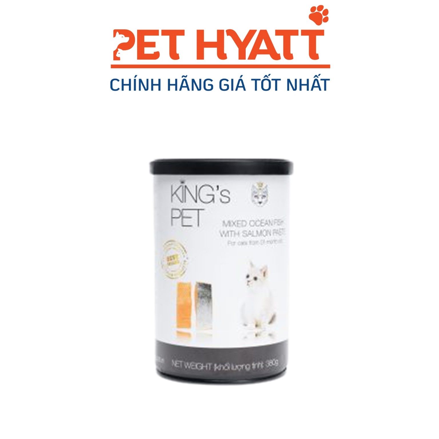 Pate Cho Mèo Vị Hỗn Hợp Cá Hồi KING'S PET Mixed Ocean Fish With Salmon Paste