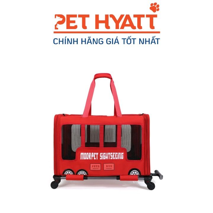 Túi Vận Chuyển Xe Kéo Hình Xe Buýt Cho Thú Cưng MOORPET SIGHTSEEING