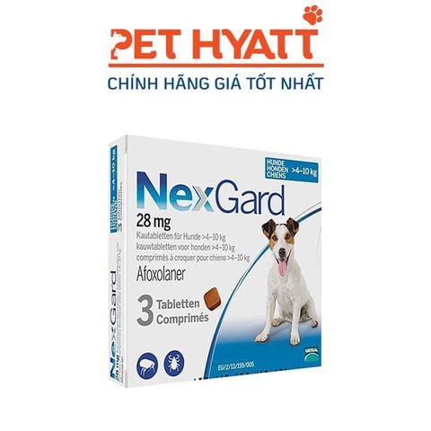  Thuốc Phòng Và Trị Ve & Bọ Chét NEXGARD Trên Chó 4-10KG 