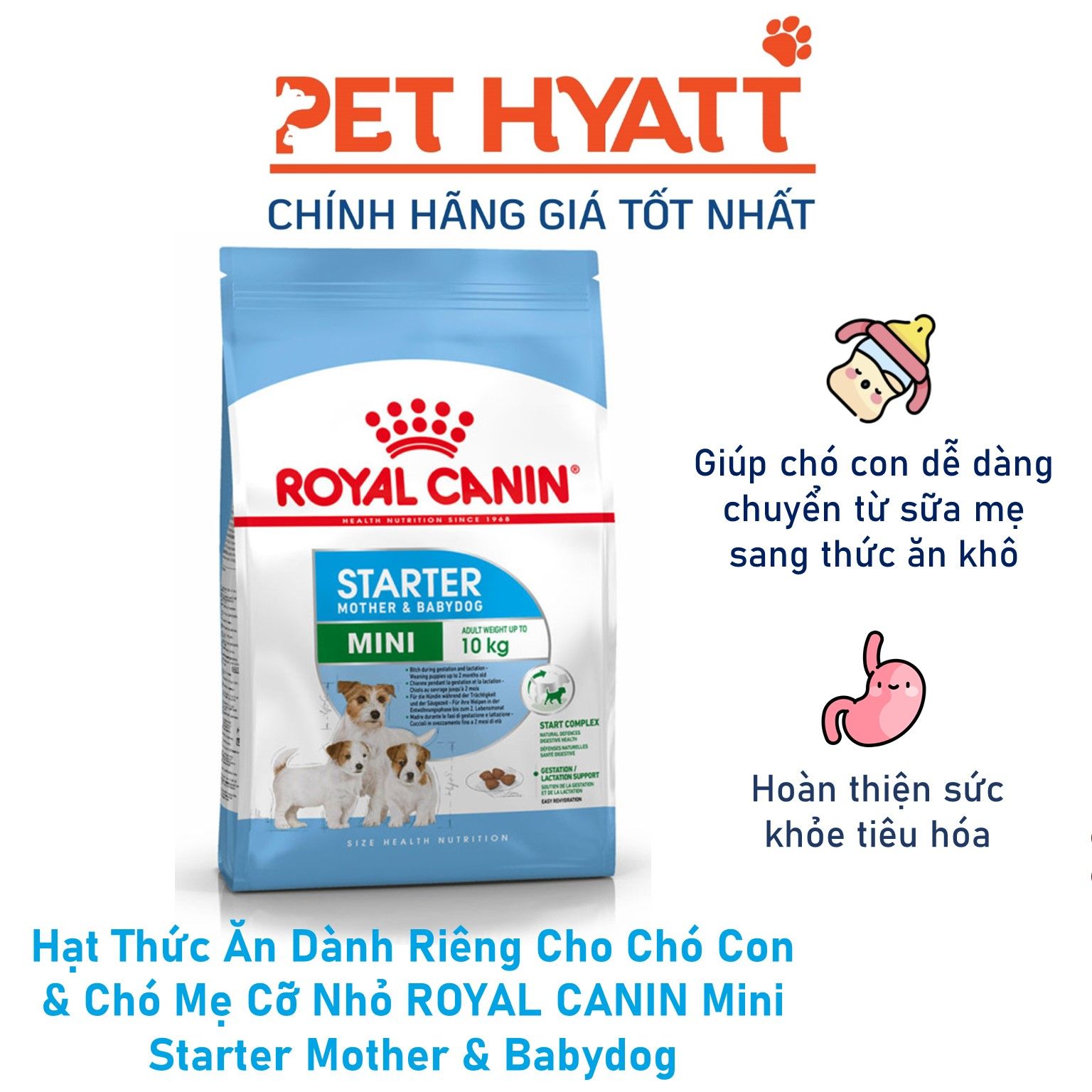 Hạt Thức Ăn Dành Riêng Cho Chó Con & Chó Mẹ Cỡ Nhỏ ROYAL CANIN Mini Starter Mother & Babydog