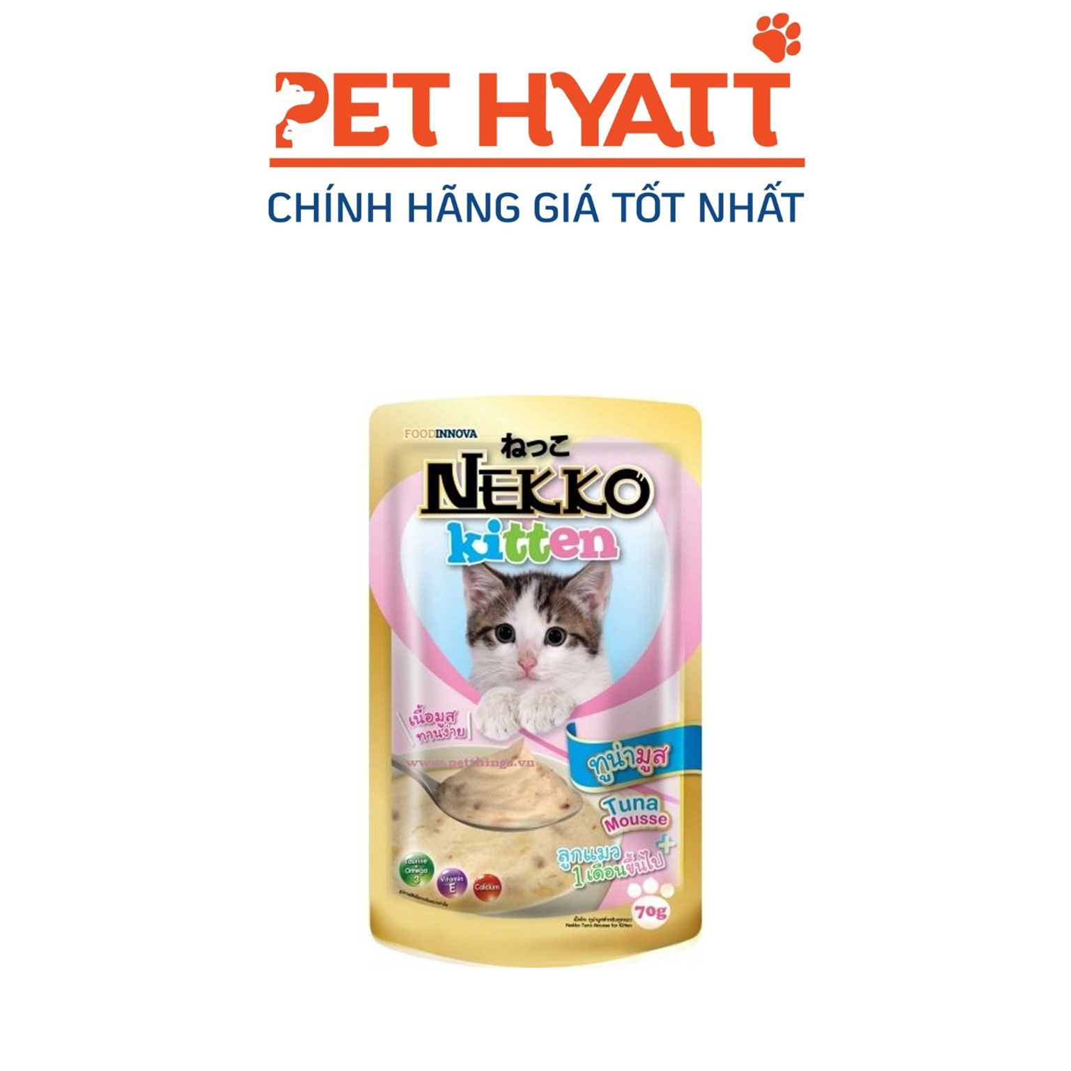 Pate Mịn Cho Mèo Vị Cá Ngừ NEKKO KITTEN Tuna Mousse